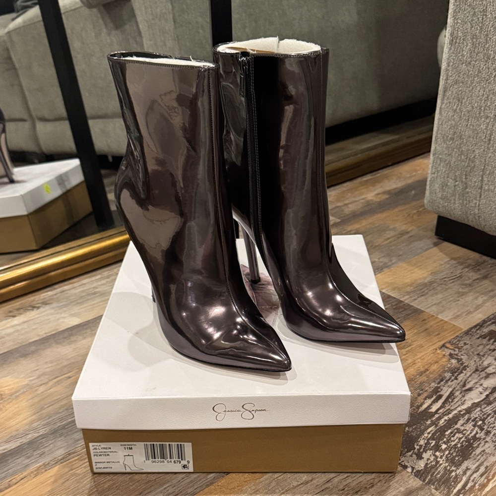 Jessica Simpson Metallic Heeled Boots